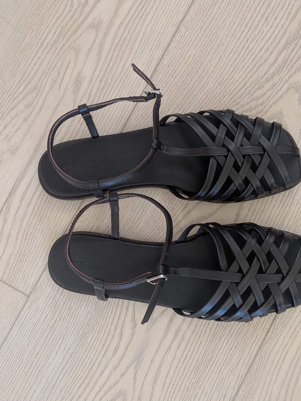 Madewell Woven Sandals Carob Dark Brown - Picture 3 of 4